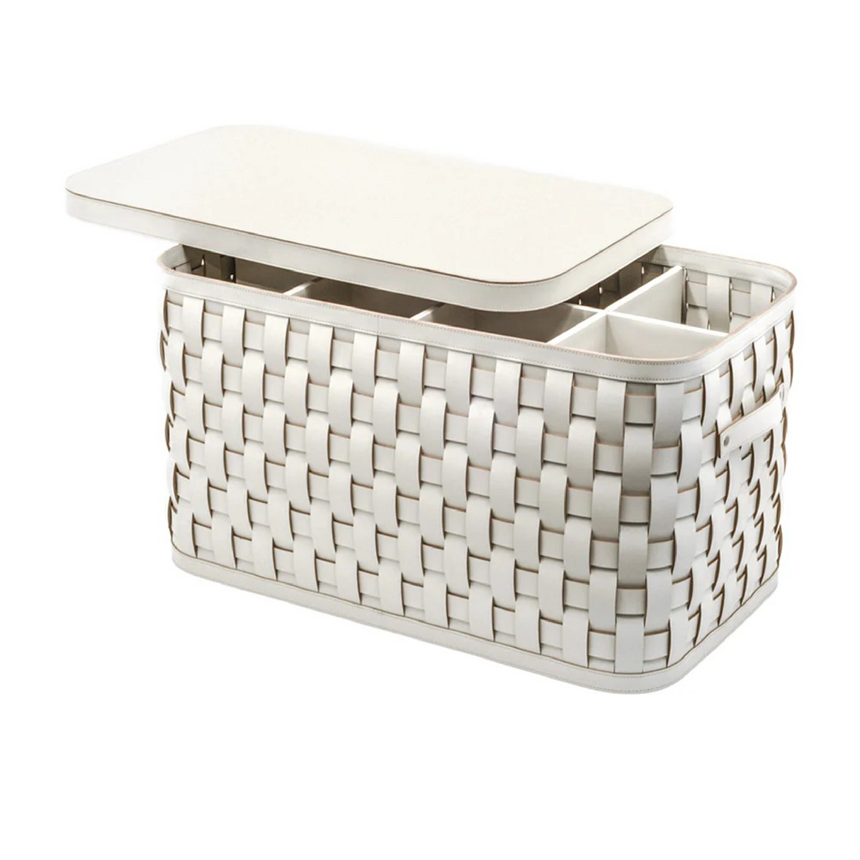 Woven Leather Shoes Basket | Oroa.com