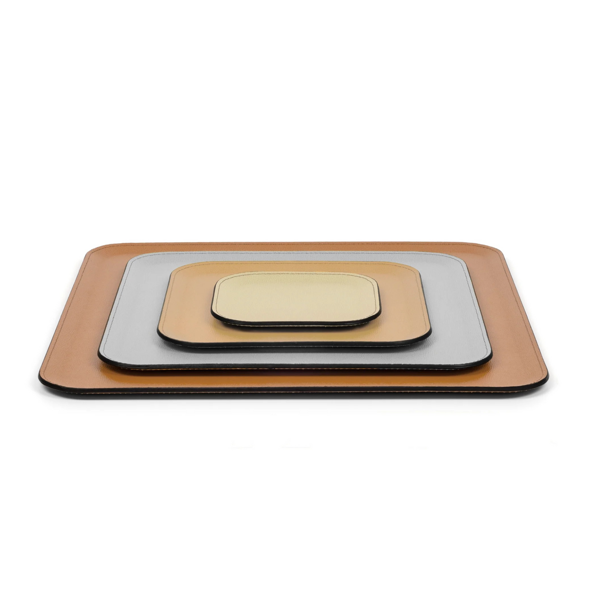 Square Calf Leather Tray | Oroa.com