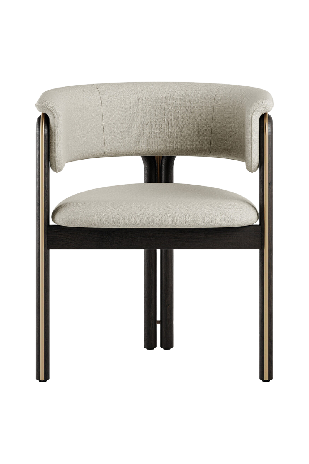 Metal Detail Curved Dining Chair | Oroa.com