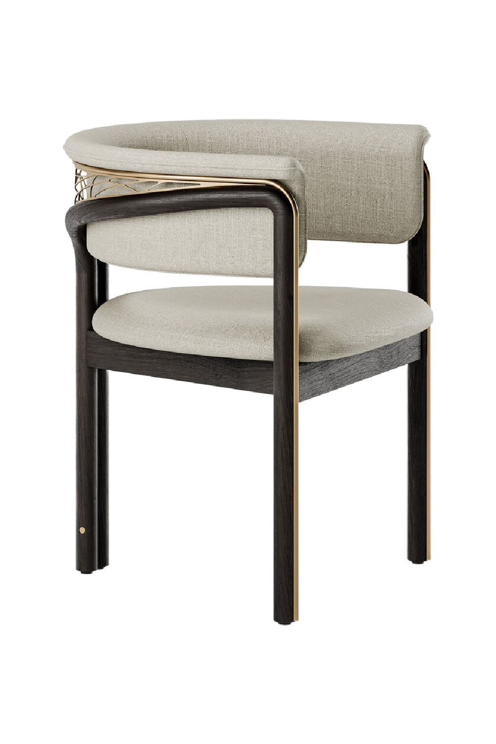Metal Detail Curved Dining Chair | Oroa.com