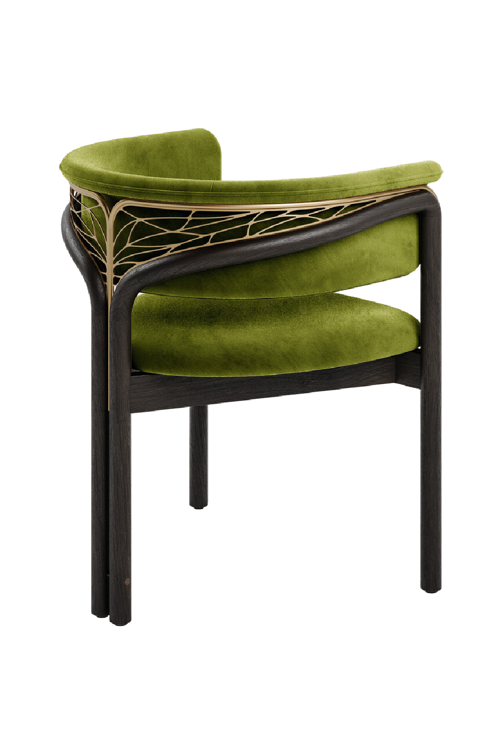 Metal Detail Curved Dining Chair | Oroa.com