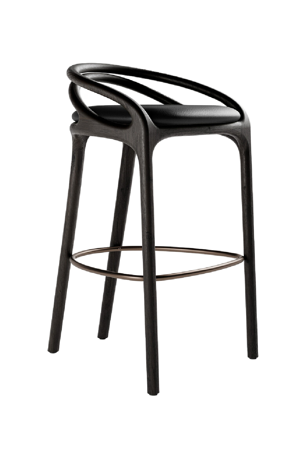 Brown Teak Bar Stool | Oroa.com
