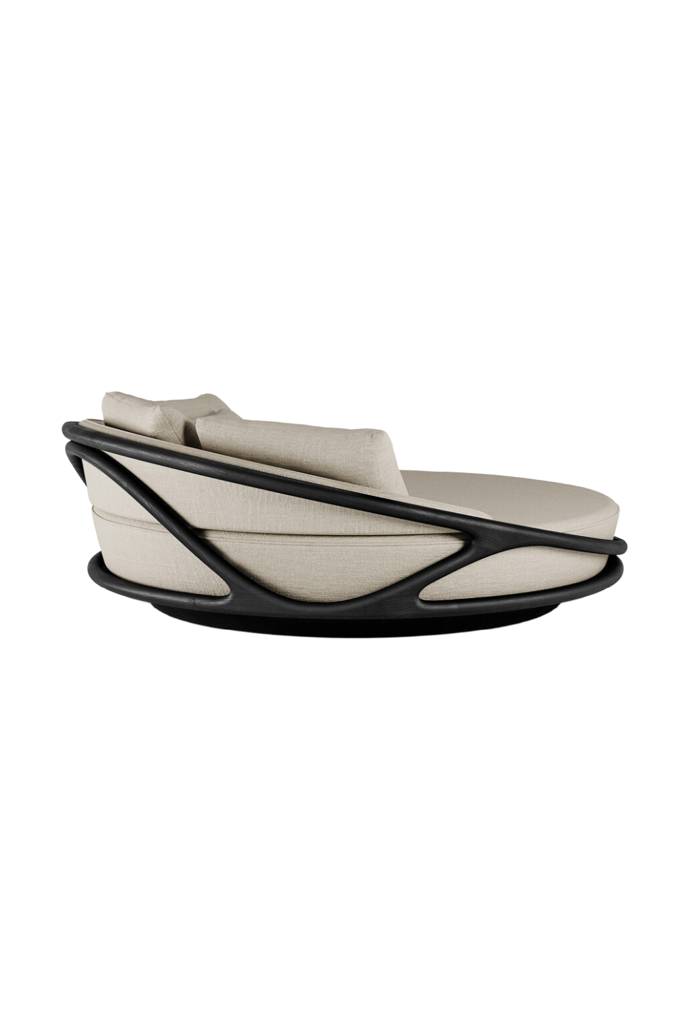 Round Varnished Teak Outdoor Daybed | Oroa.com