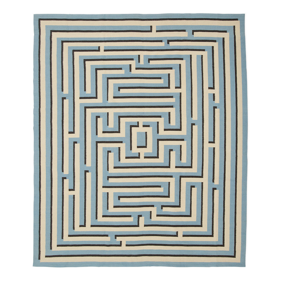 Maze Pattern Flatweave Wool Rug | Oroa.com