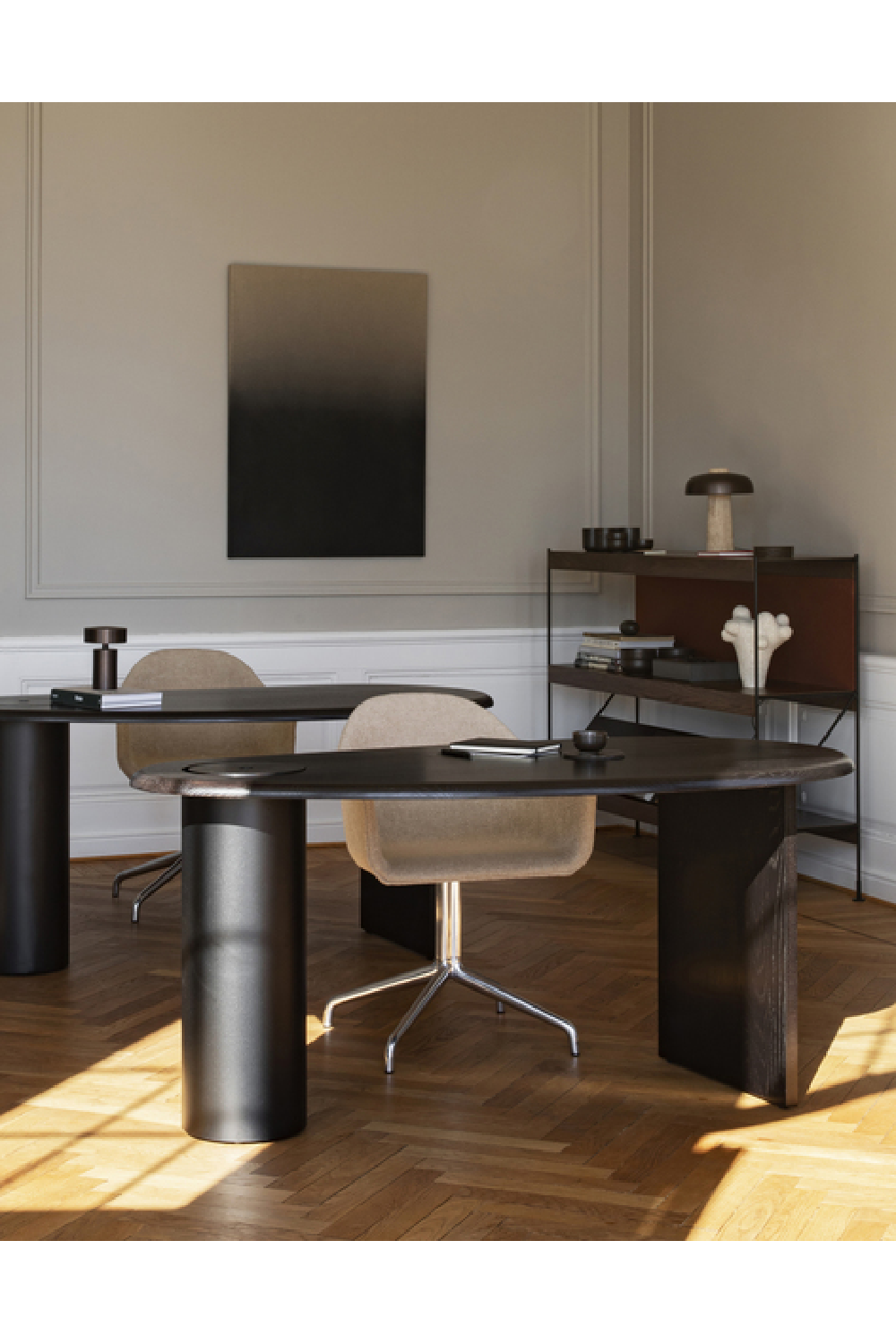 Hidden Storage Oak Desk | Oroa.com