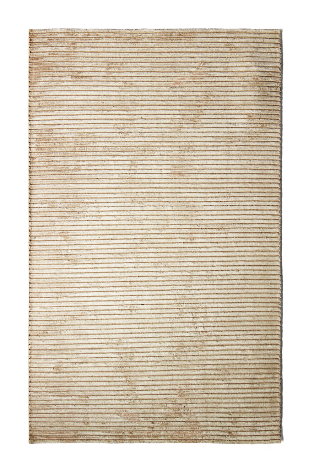Beige Ribbed Fabric Rug | Oroa.com