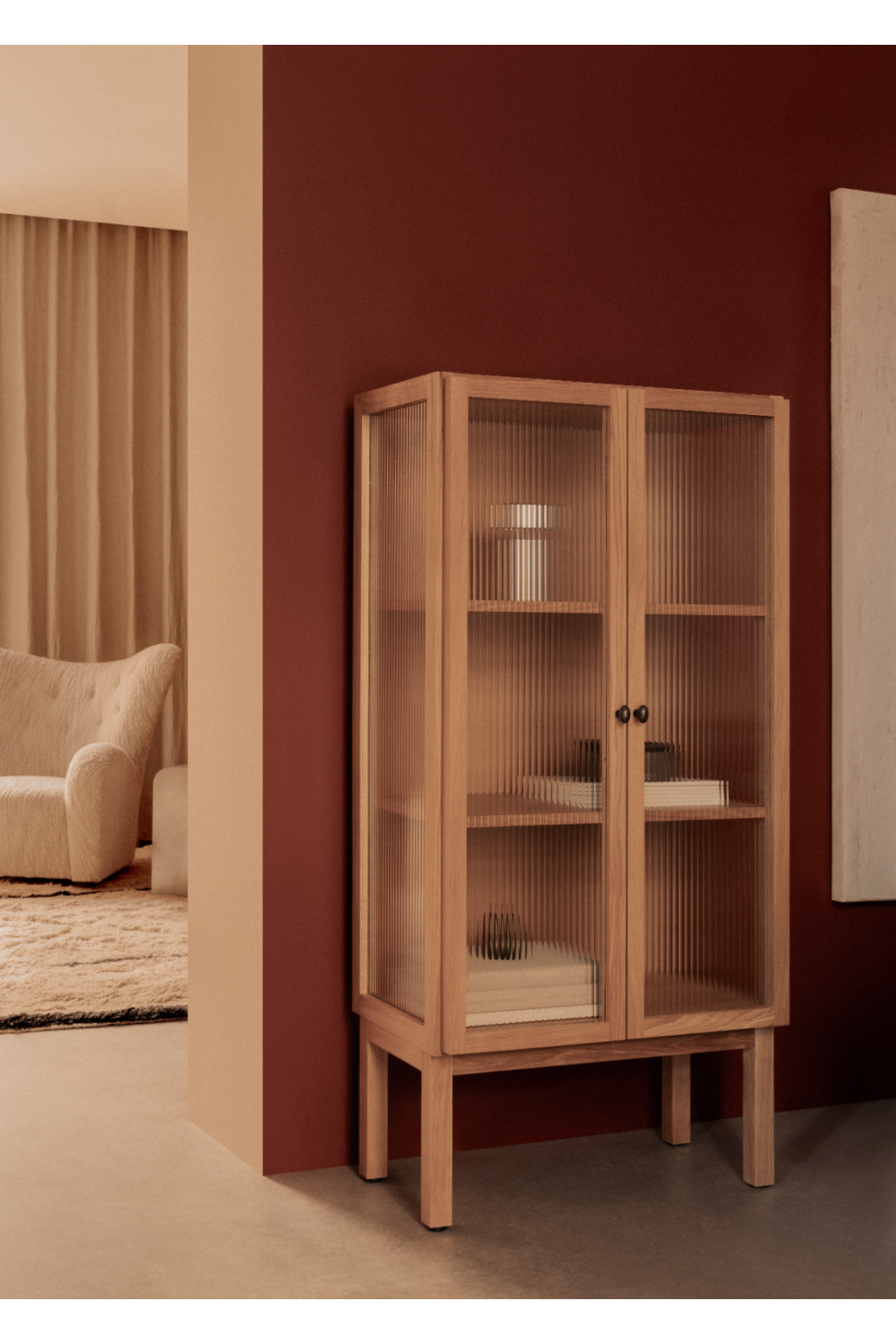 Reeded Glass 2-Door Cabinet | Oroa.com