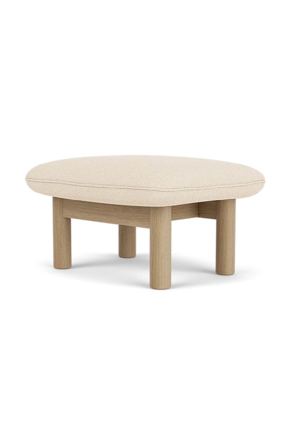 Cushioned Wooden Ottoman | Oroa.com