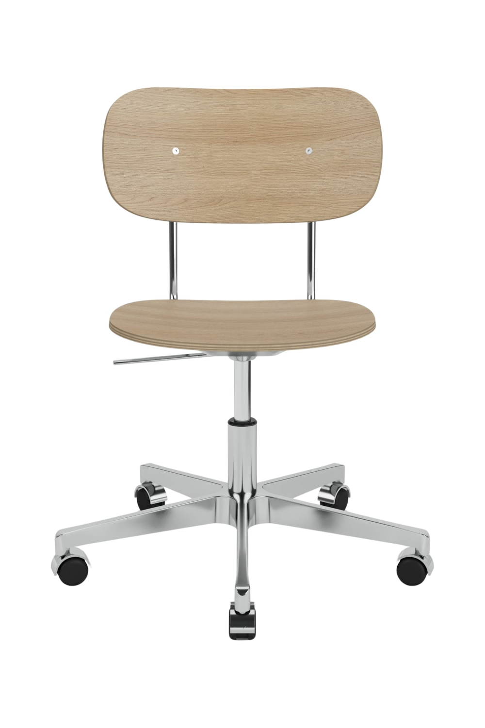 Aluminum Base Oak Swivel Chair | Oroa.com