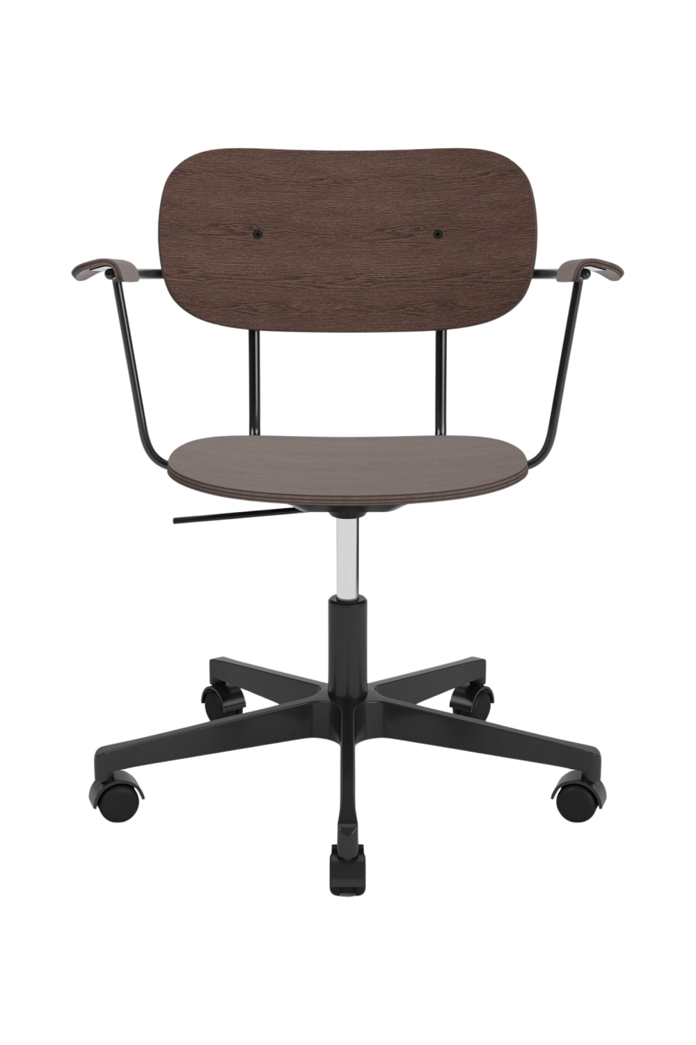 Aluminum Base Oak Swivel Chair | Oroa.com