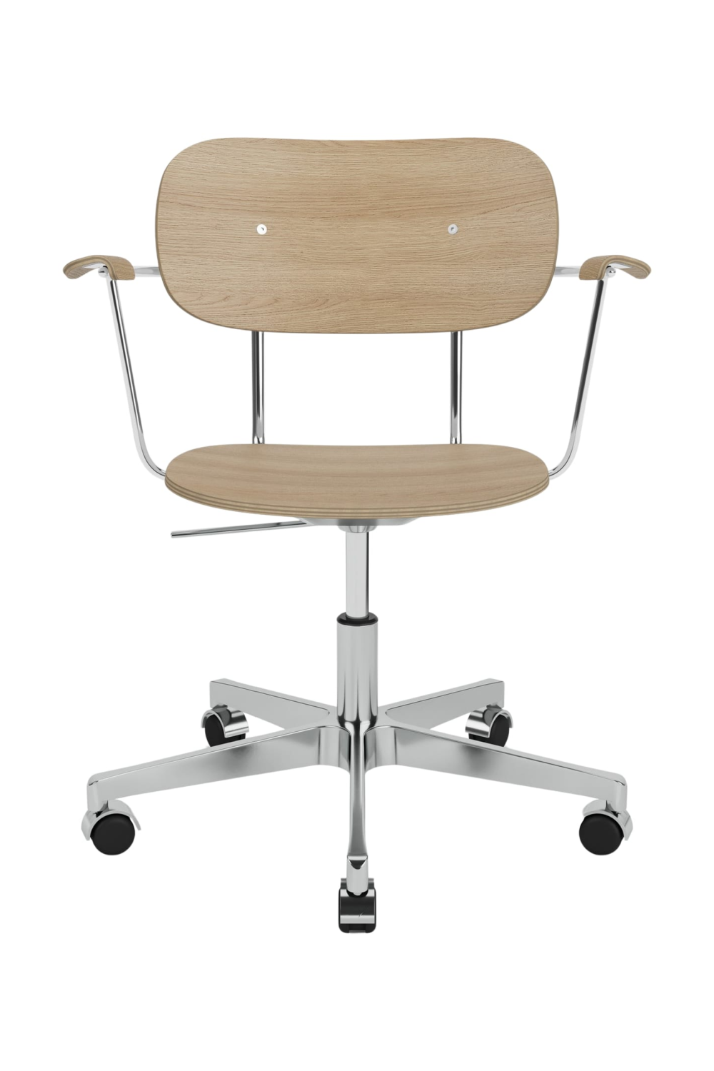Aluminum Base Oak Swivel Chair | Oroa.com
