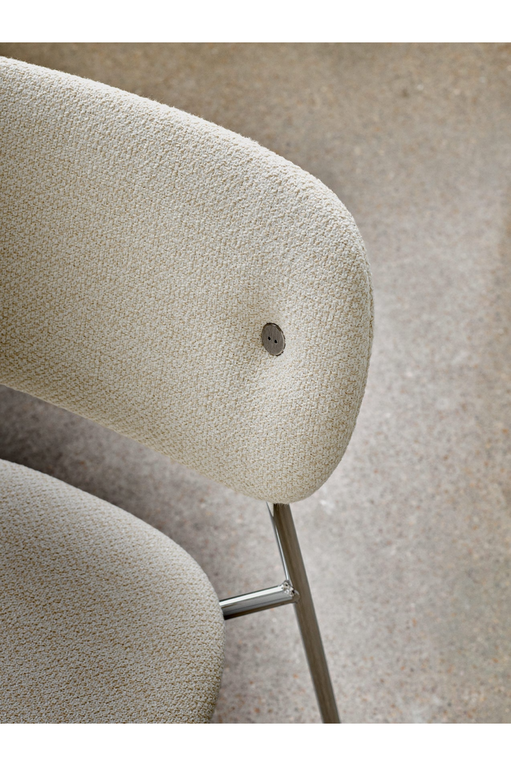 Chrome-Framed Upholstered Dining Chair | Oroa.com