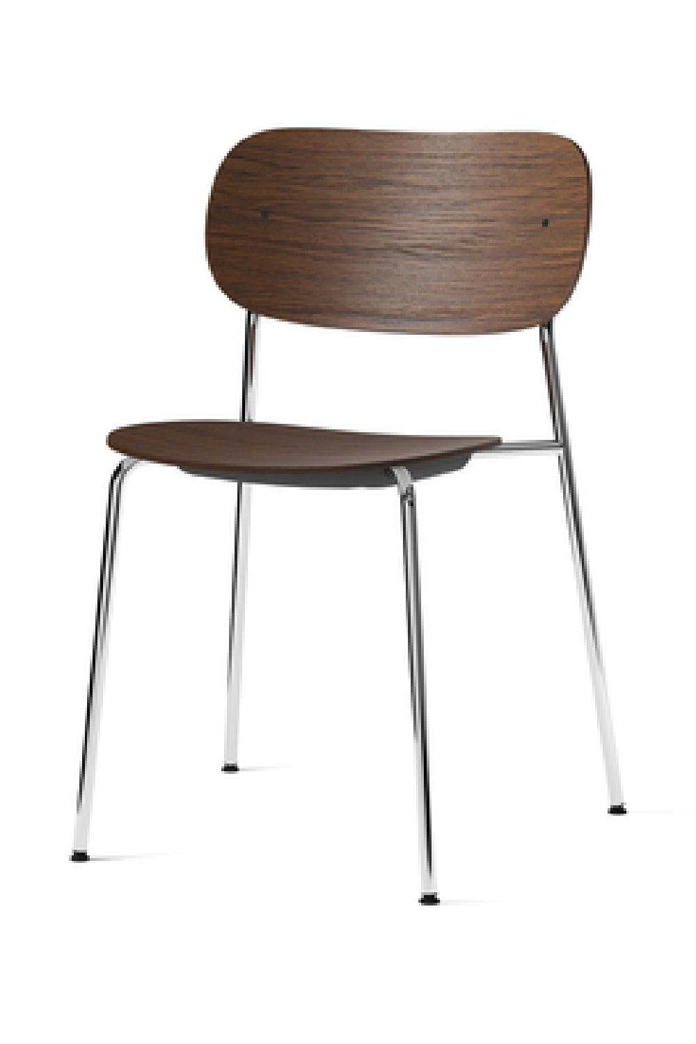 Chrome Base Oak Dining Chair | Oroa.com
