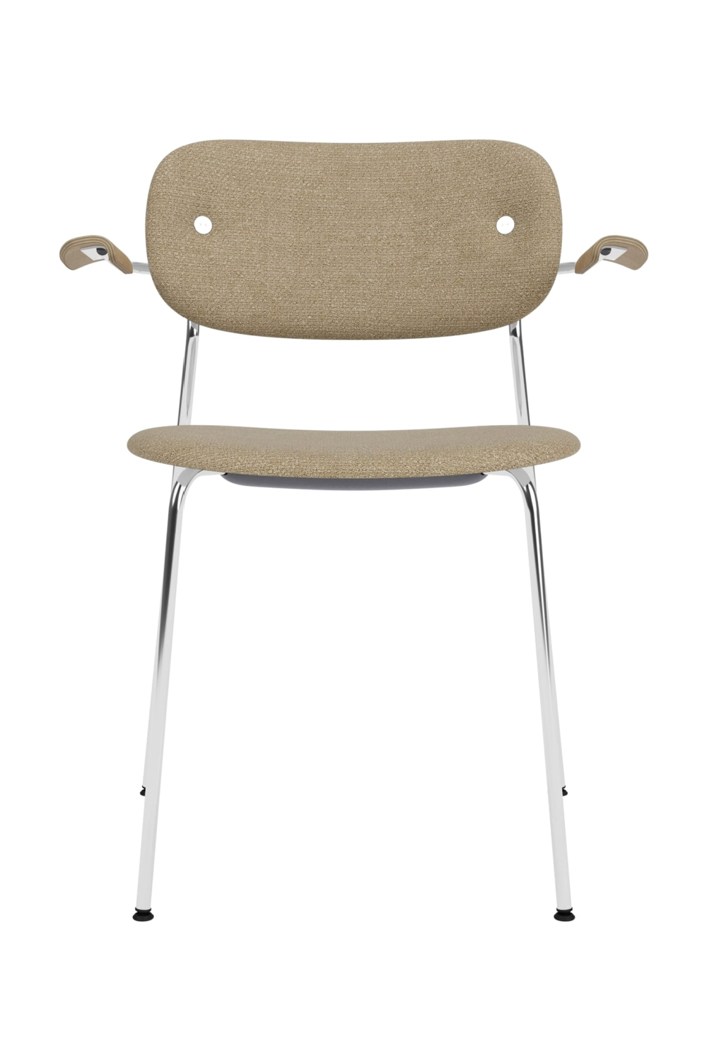 Chrome Padded Dining Armchair | Oroa.com