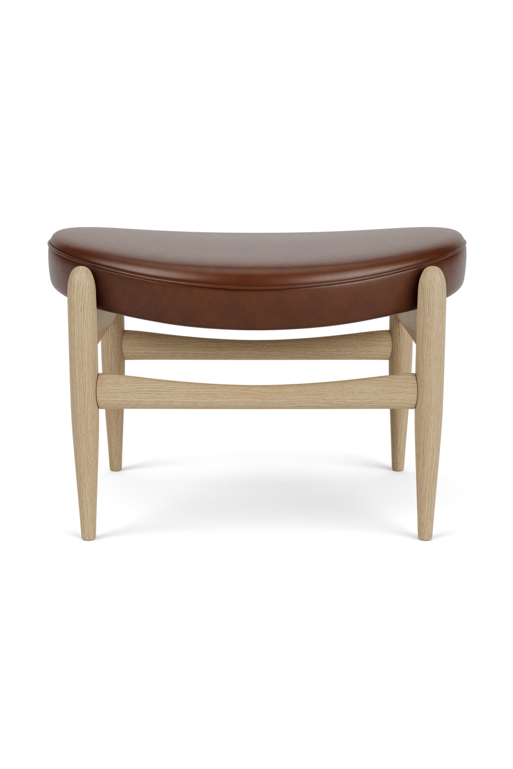 Wooden Base Padded Ottoman | Oroa.com
