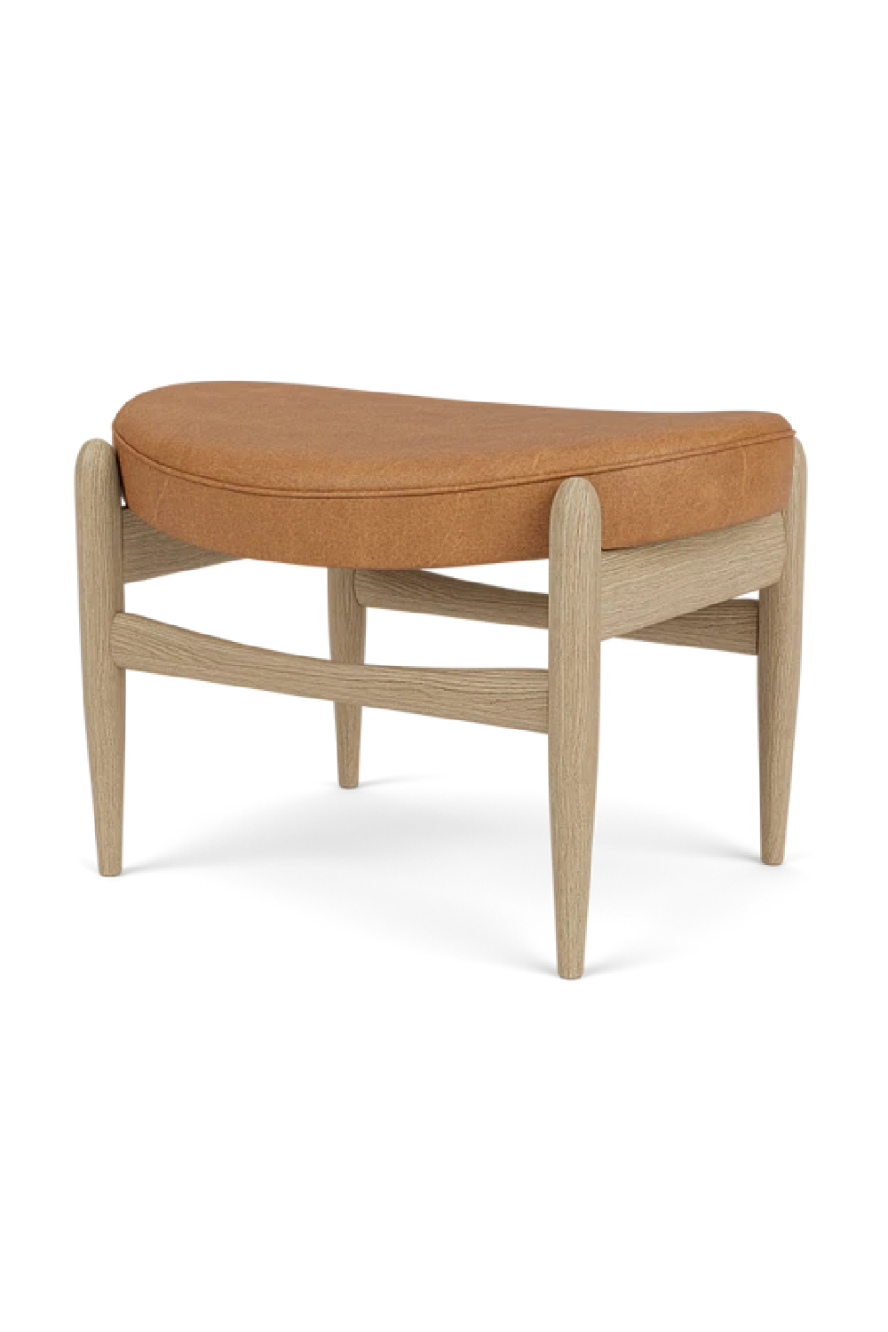 Wooden Base Padded Ottoman | Oroa.com