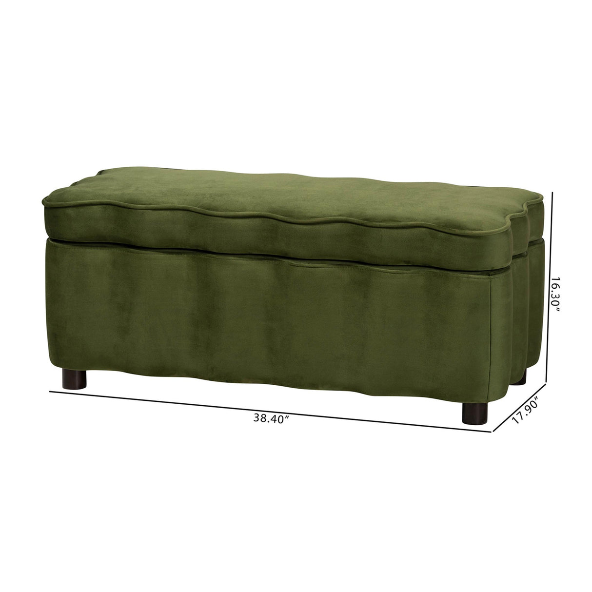 Modern European furniture - Velvet Storage Bench - www.oroa.com | Oroa.com