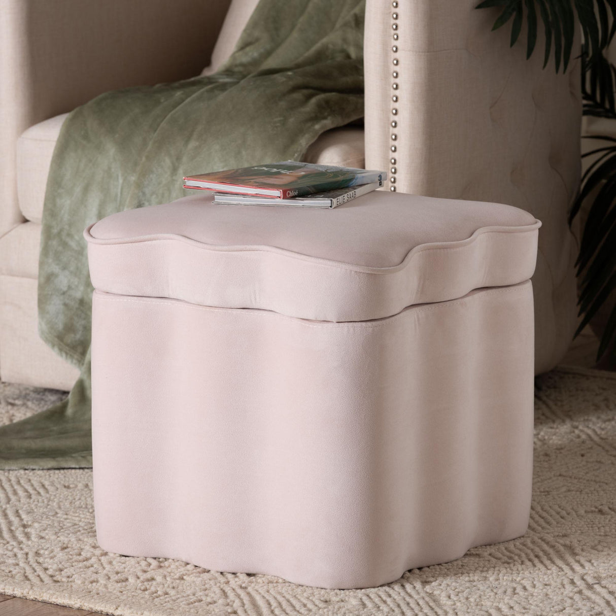 Modern European furniture - Scalloped Storage Ottoman - www.oroa.com | Oroa.com