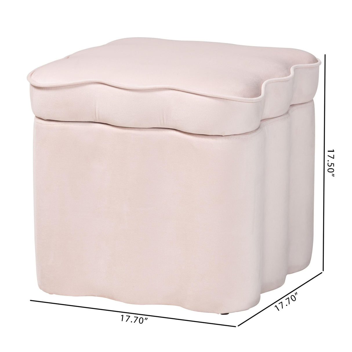 Modern European furniture - Scalloped Storage Ottoman - www.oroa.com | Oroa.com