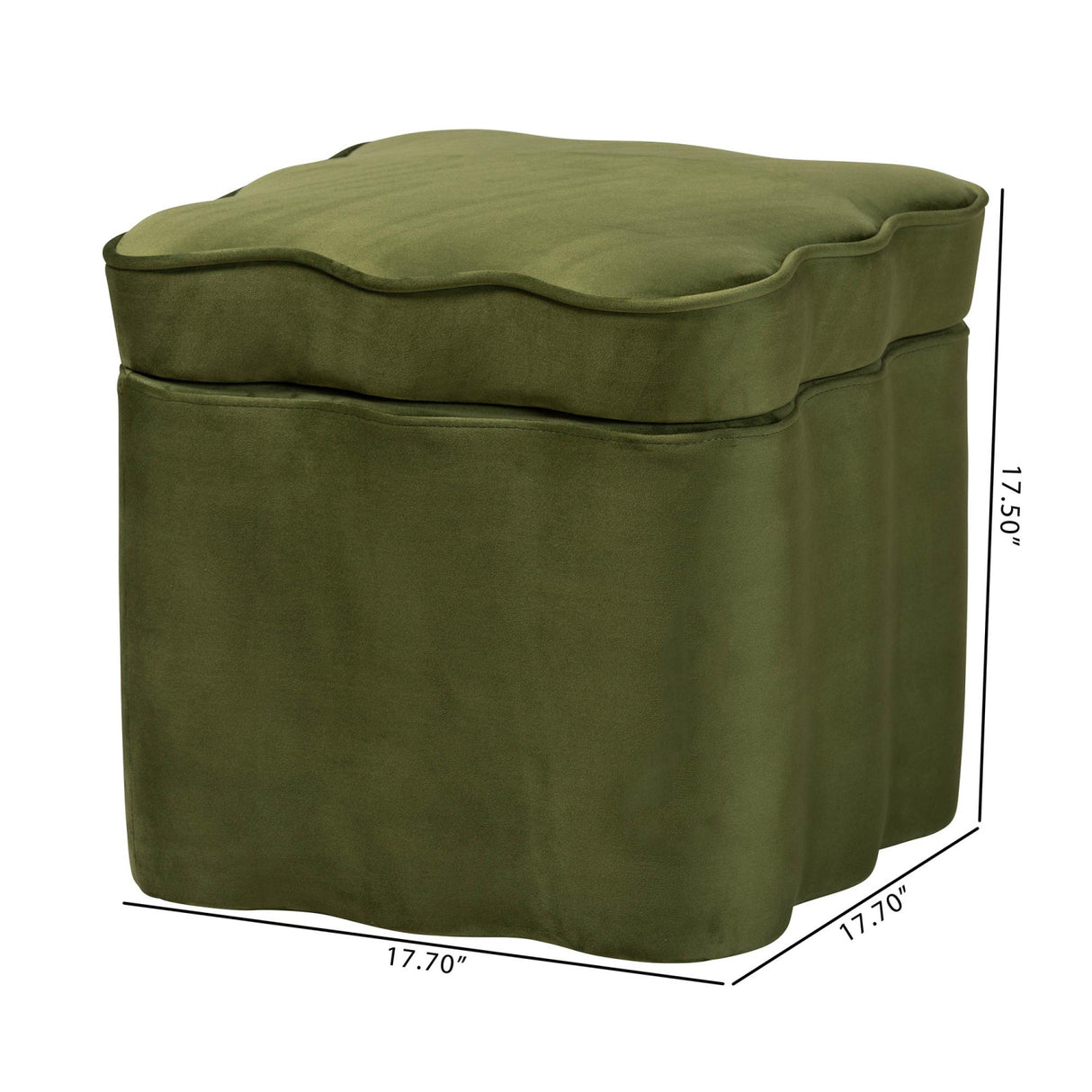 Modern European furniture - Scalloped Storage Ottoman - www.oroa.com | Oroa.com