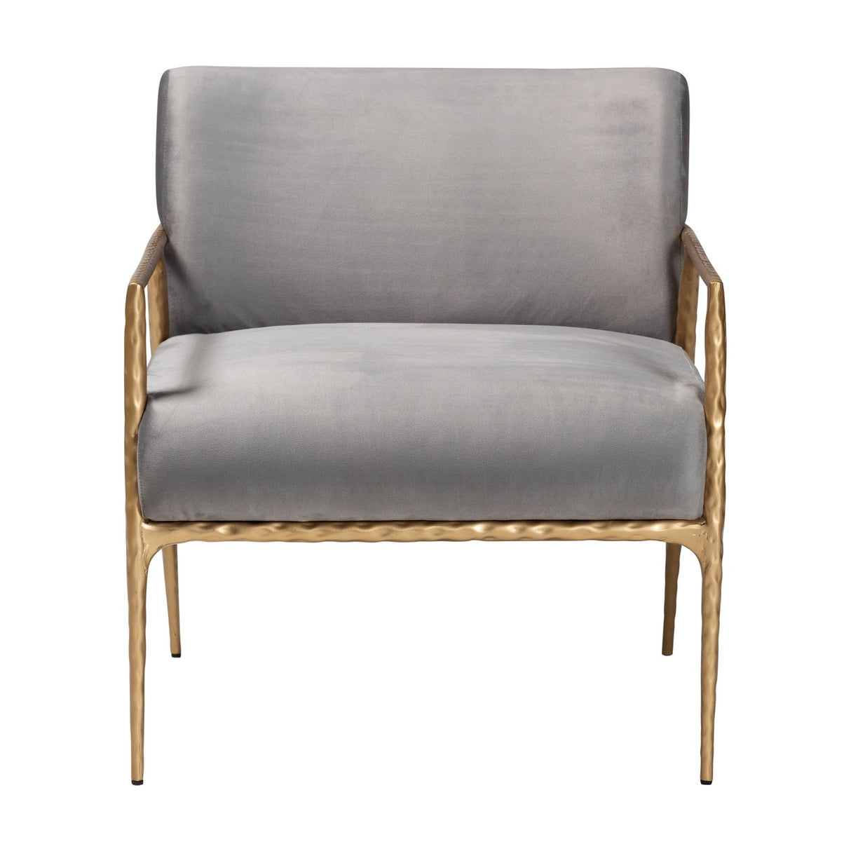 Modern European furniture - Gray Velvet Lounge Chair - www.oroa.com | Oroa.com