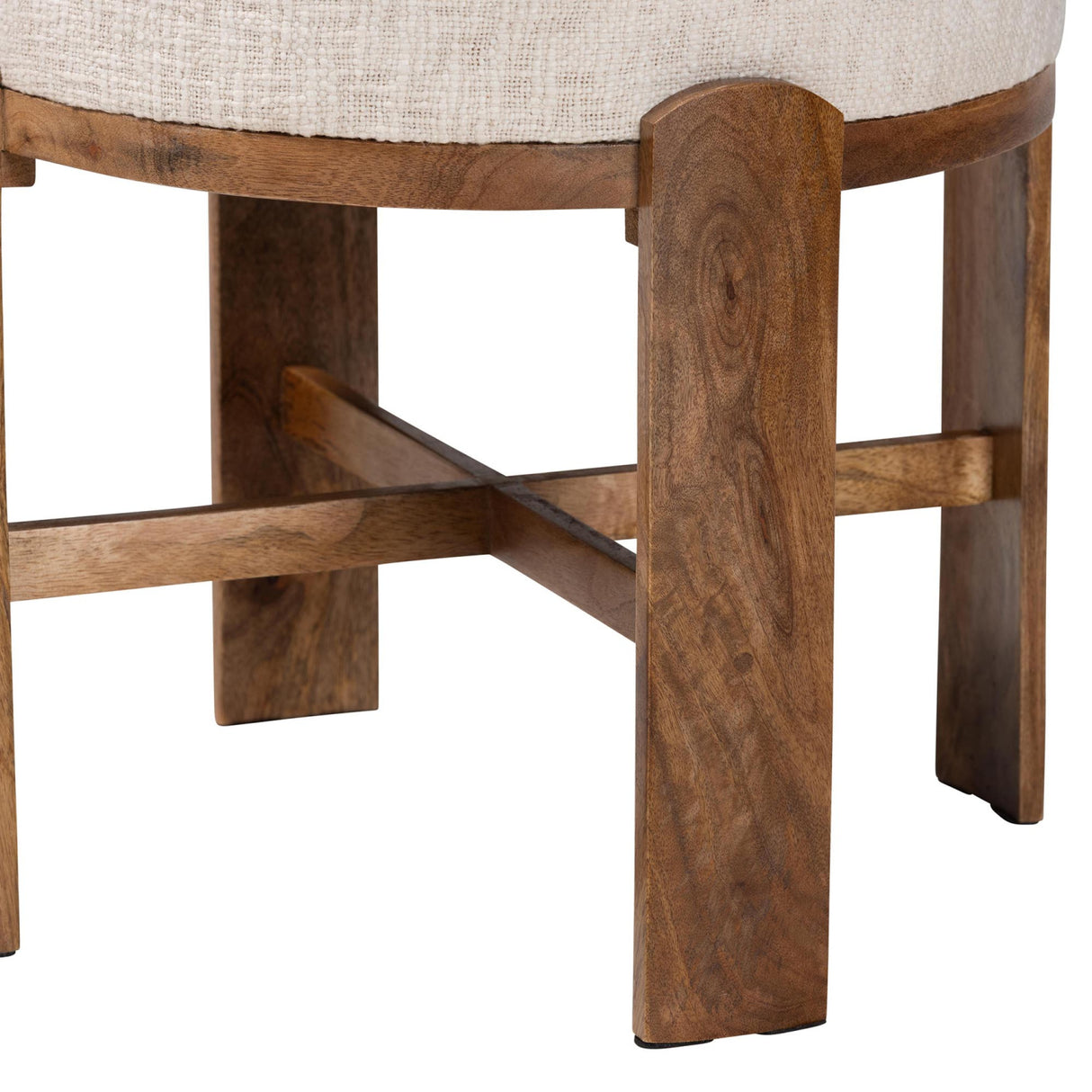 Modern European furniture - Round Fabric Cushioned Ottoman - www.oroa.com | Oroa.com