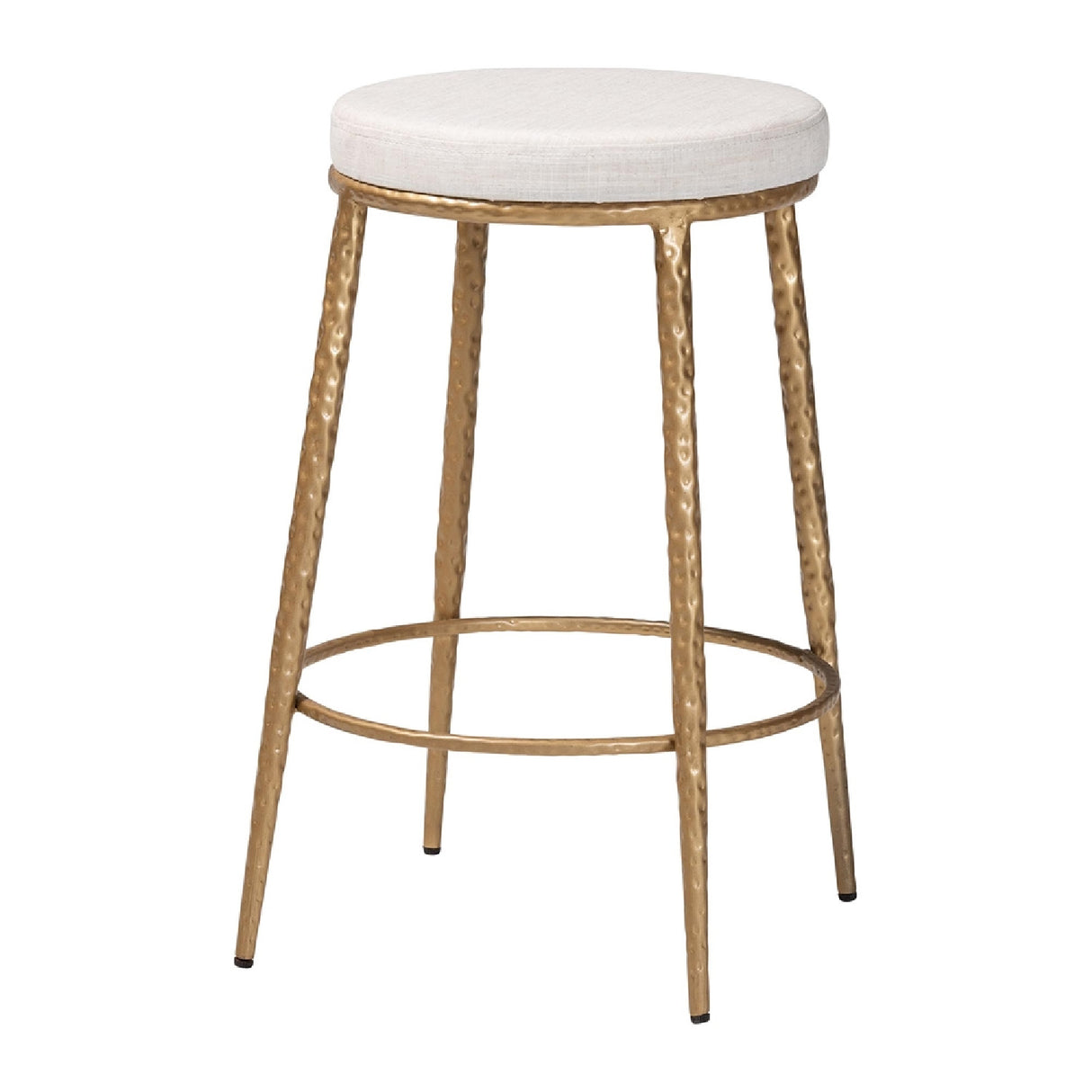Modern European furniture - Hand-forged Metal Padded Counter Stool - www.oroa.com | Oroa.com