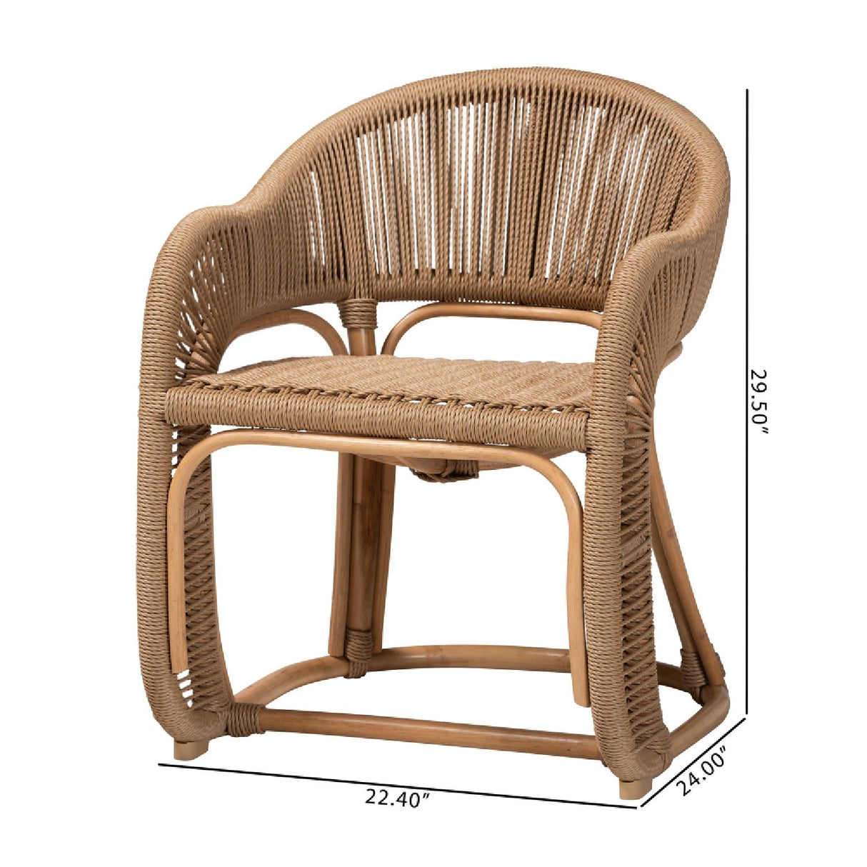 Modern European furniture - Rattan Indoor/Outdoor Barrel-Back Accent Chair - www.oroa.com | Oroa.com