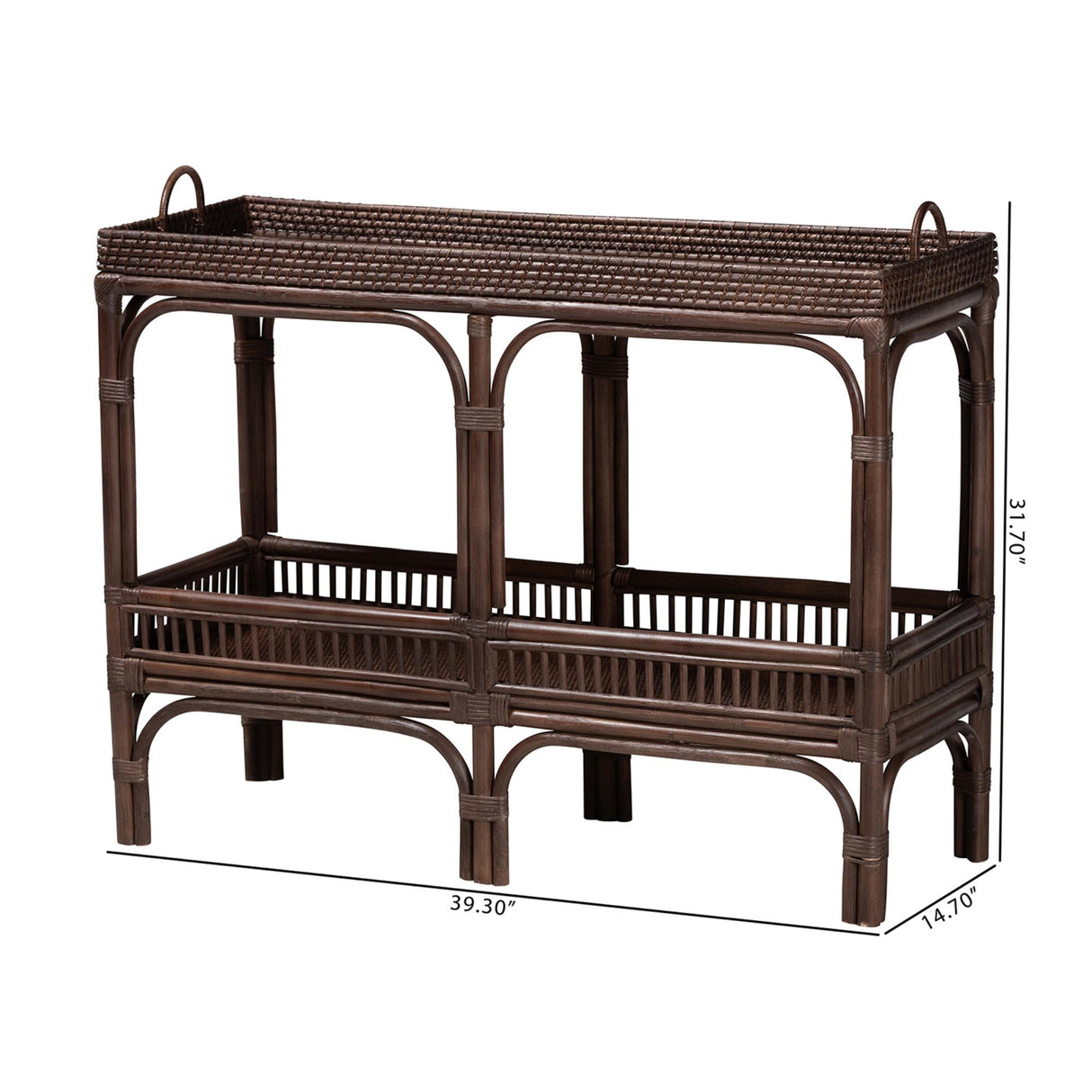 Modern European furniture - Woven Rattan Console Table - www.oroa.com | Oroa.com