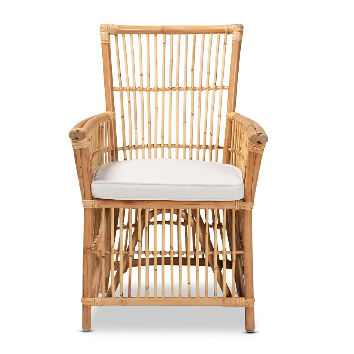 Modern European furniture - Padded Seat Rattan Accent Chair - www.oroa.com | Oroa.com