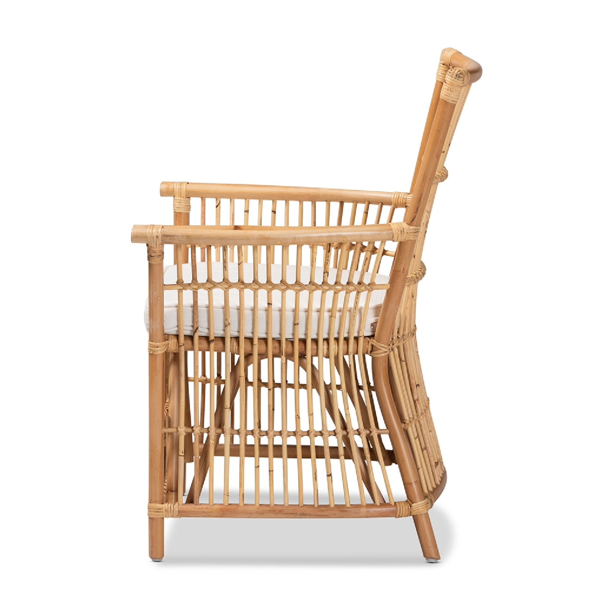 Modern European furniture - Padded Seat Rattan Accent Chair - www.oroa.com | Oroa.com