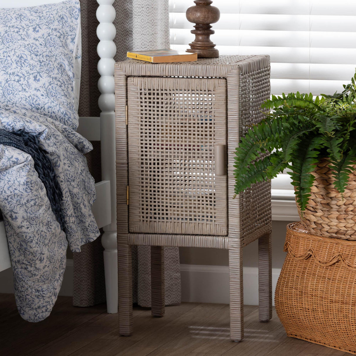 Modern European furniture - Handwoven Rattan Bedside Table - www.oroa.com | Oroa.com