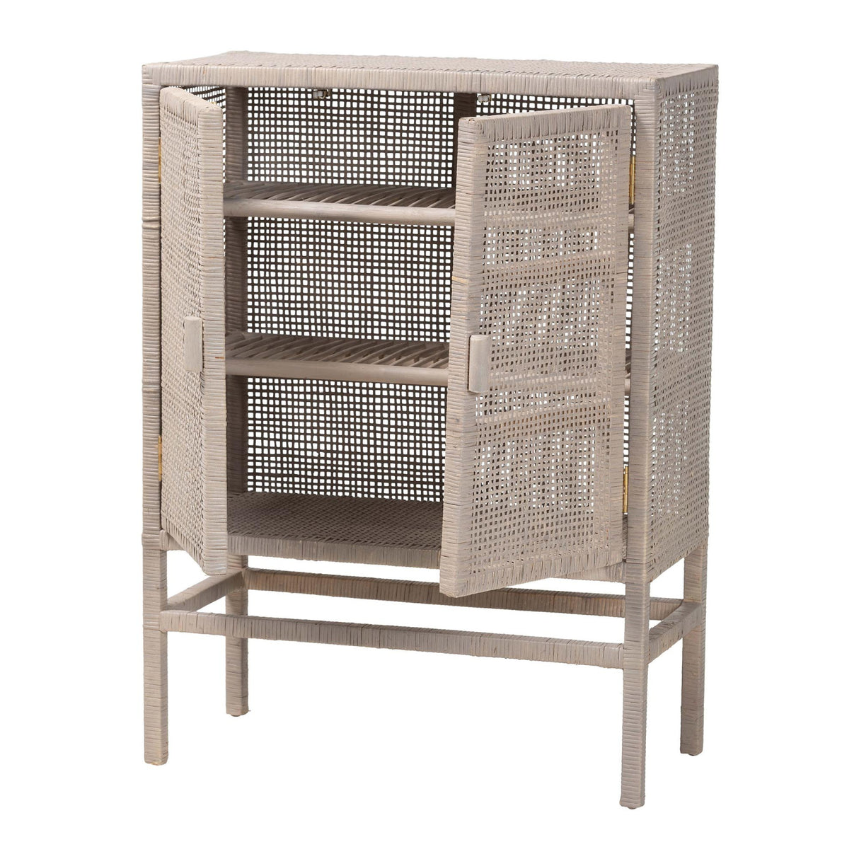 Modern European furniture - Gray Rattan 2-Door Cabinet - www.oroa.com | Oroa.com