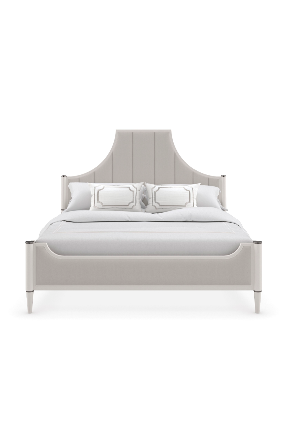 White Channel Tufted Queen Bed | Oroa.com