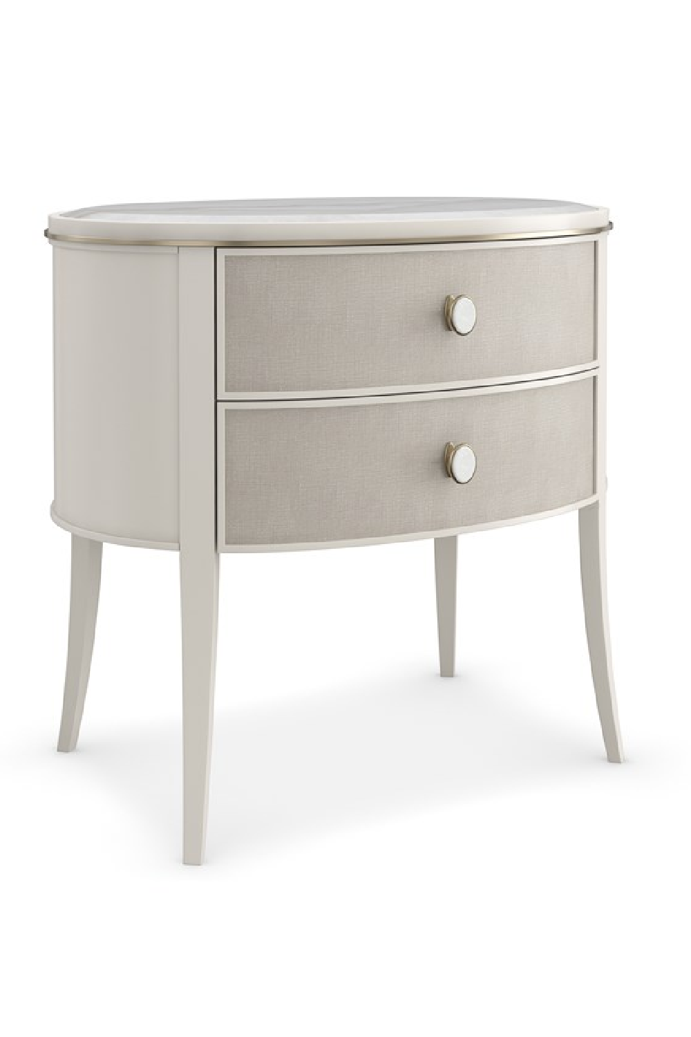 Marble Top 2-Drawer Nightstand | Oroa.com