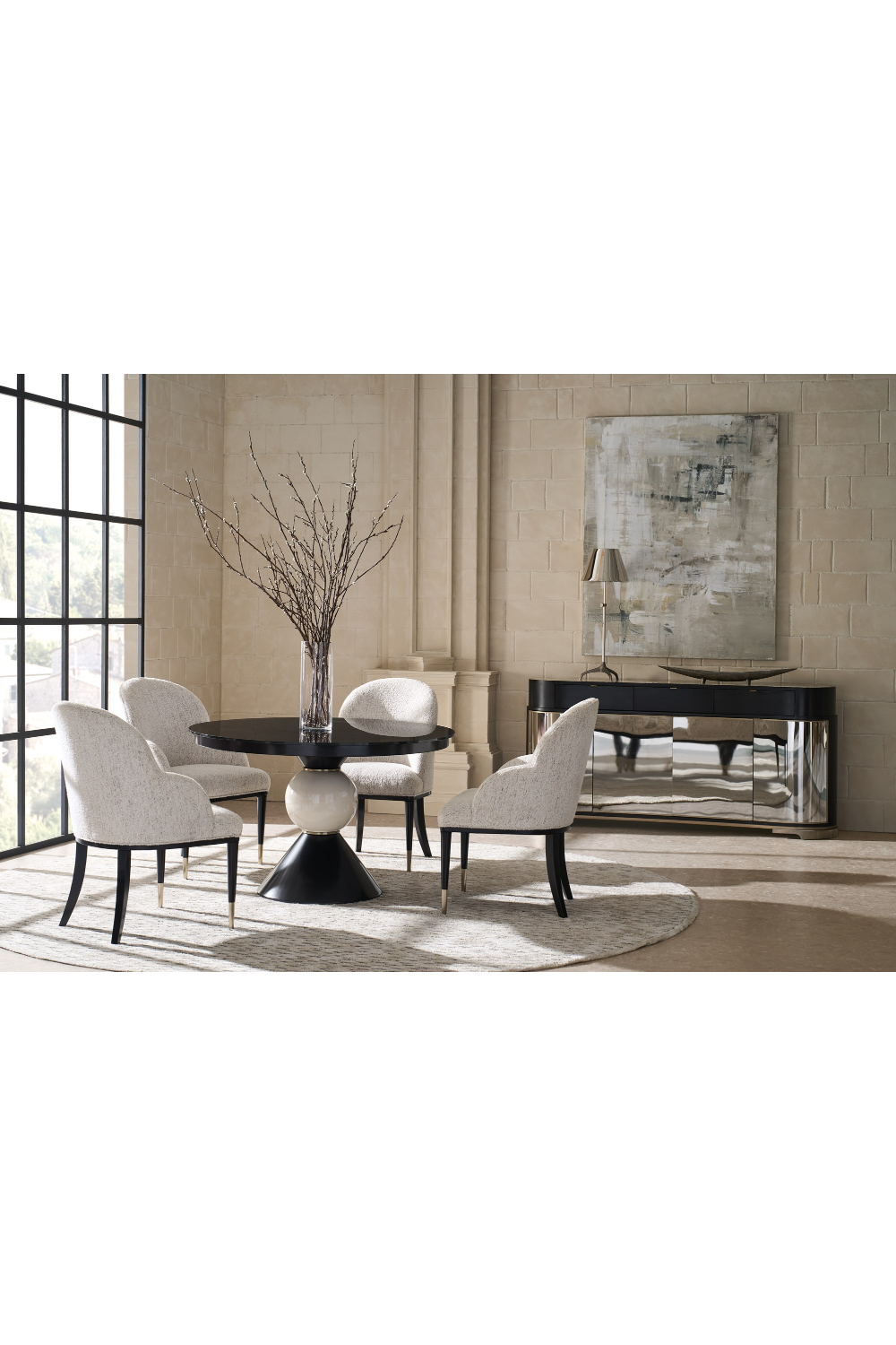 Black Glass Dining Table | Oroa.com