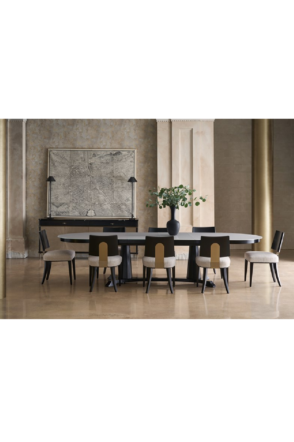 Oval Tempered Glass Dining Table | Oroa.com