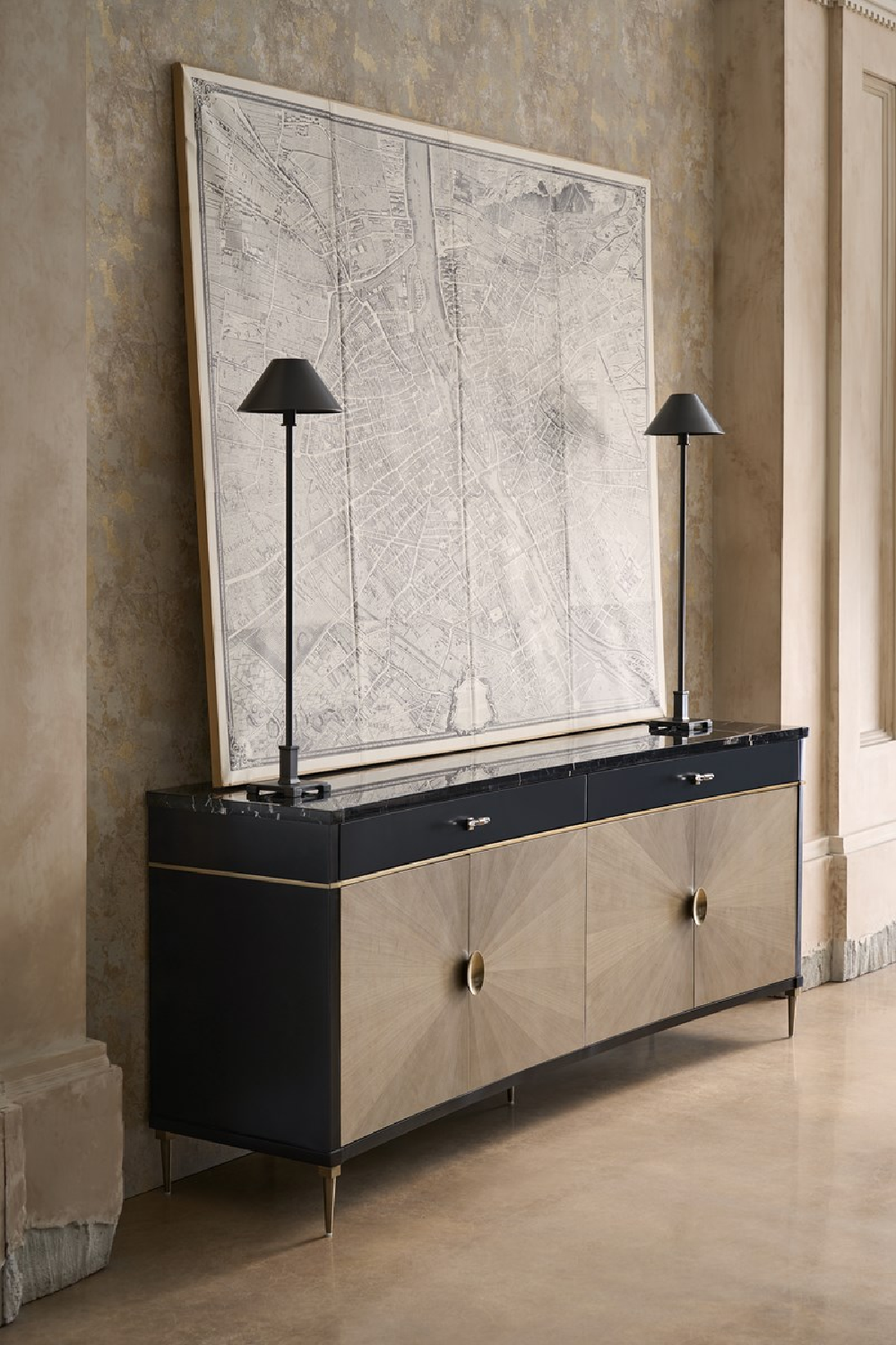 Black Marble Top Sideboard | Oroa.com