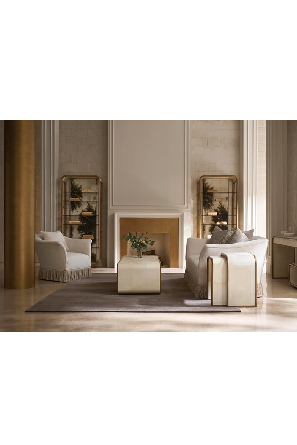Ivory Parchment Nesting Tables (2) | Oroa.com