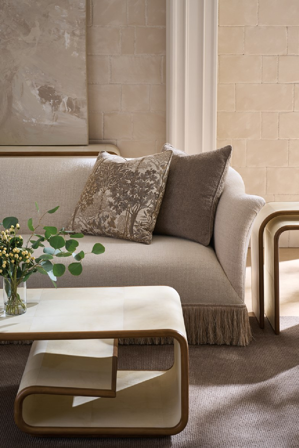 Ivory Parchment Nesting Tables (2) | Oroa.com