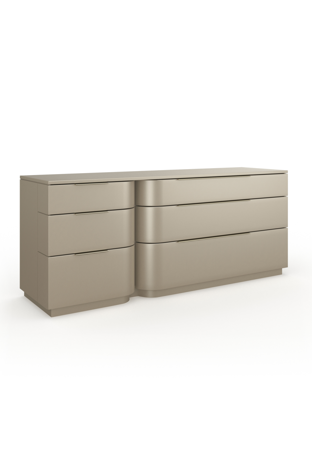 Silver Gloss 6-Drawer Dresser | Oroa.com