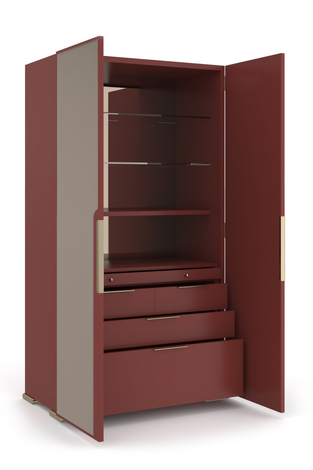 Bronze Mirror 2-Door Cabinet | Oroa.com
