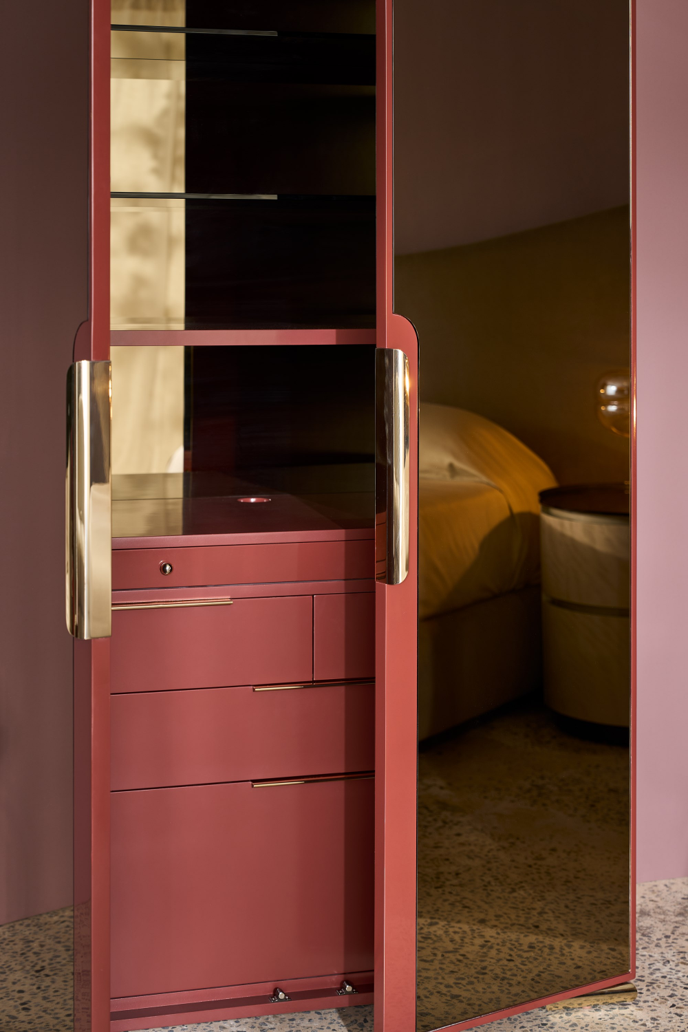 Bronze Mirror 2-Door Cabinet | Oroa.com