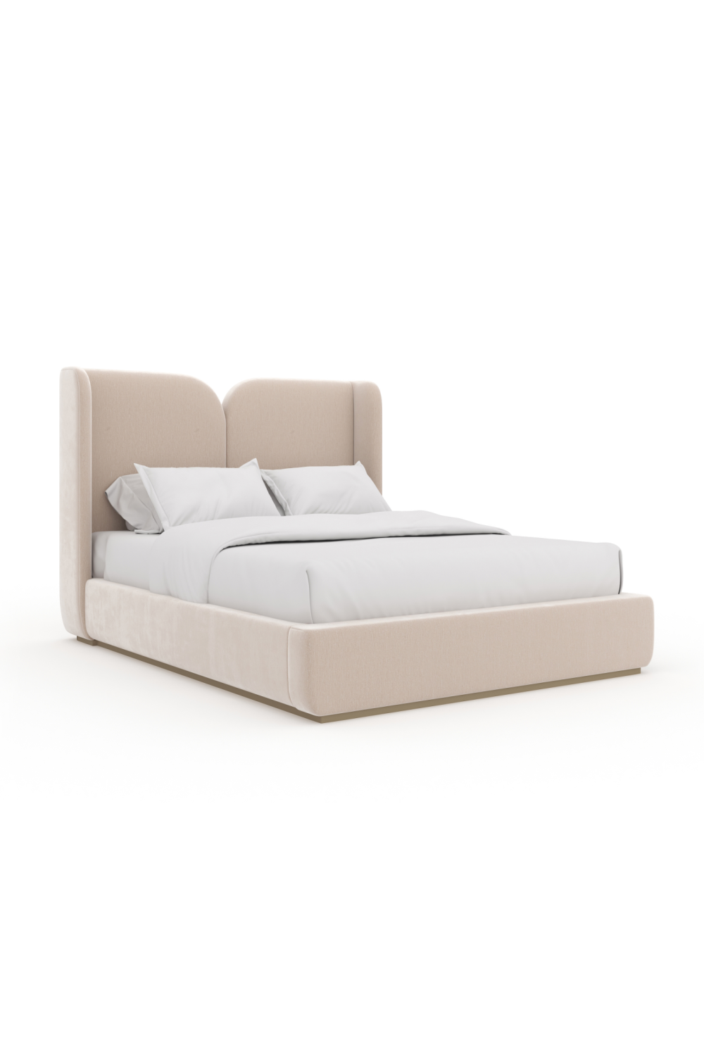Ivory Velvet Bed | Oroa.com