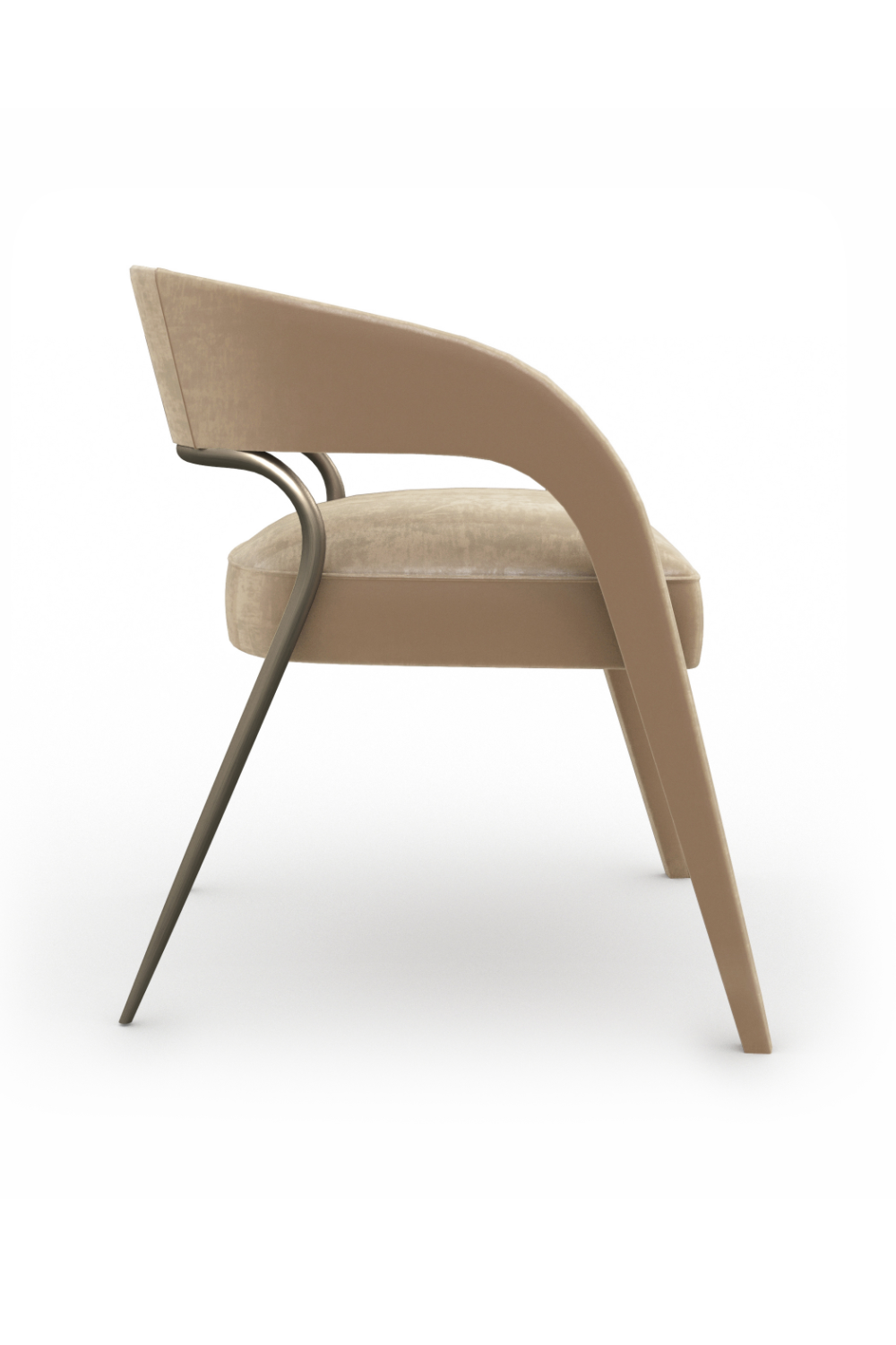 Open-Back Velvet Dining Chair | Oroa.com