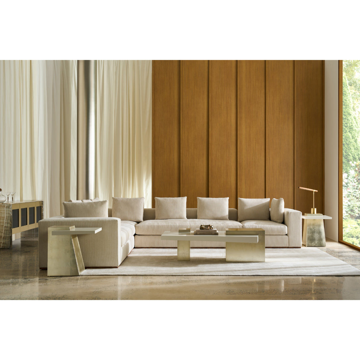 Wooden Trapezoid Side Table | Oroa.com