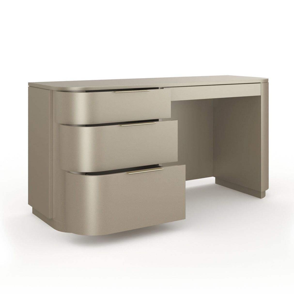 Silver 3-Drawer Desk | Oroa.com