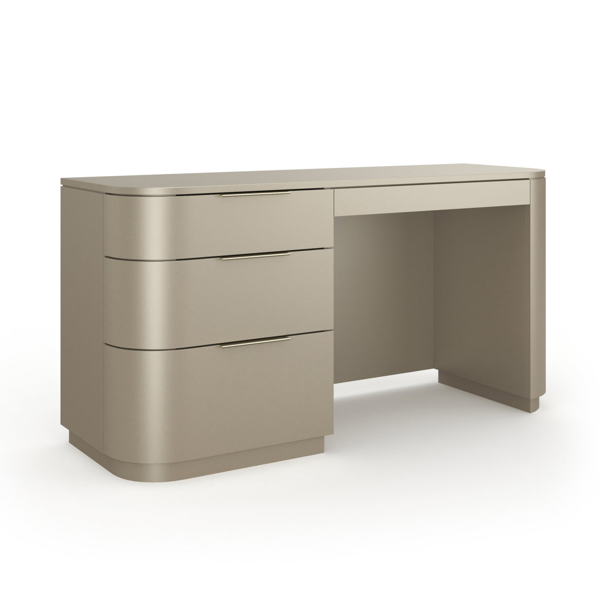 Silver 3-Drawer Desk | Oroa.com