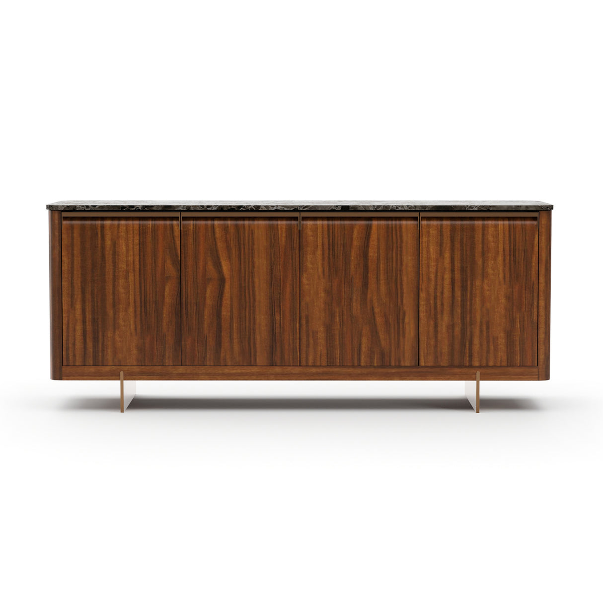 Smoked Walnut 4-Door Sideboard | Oroa.com