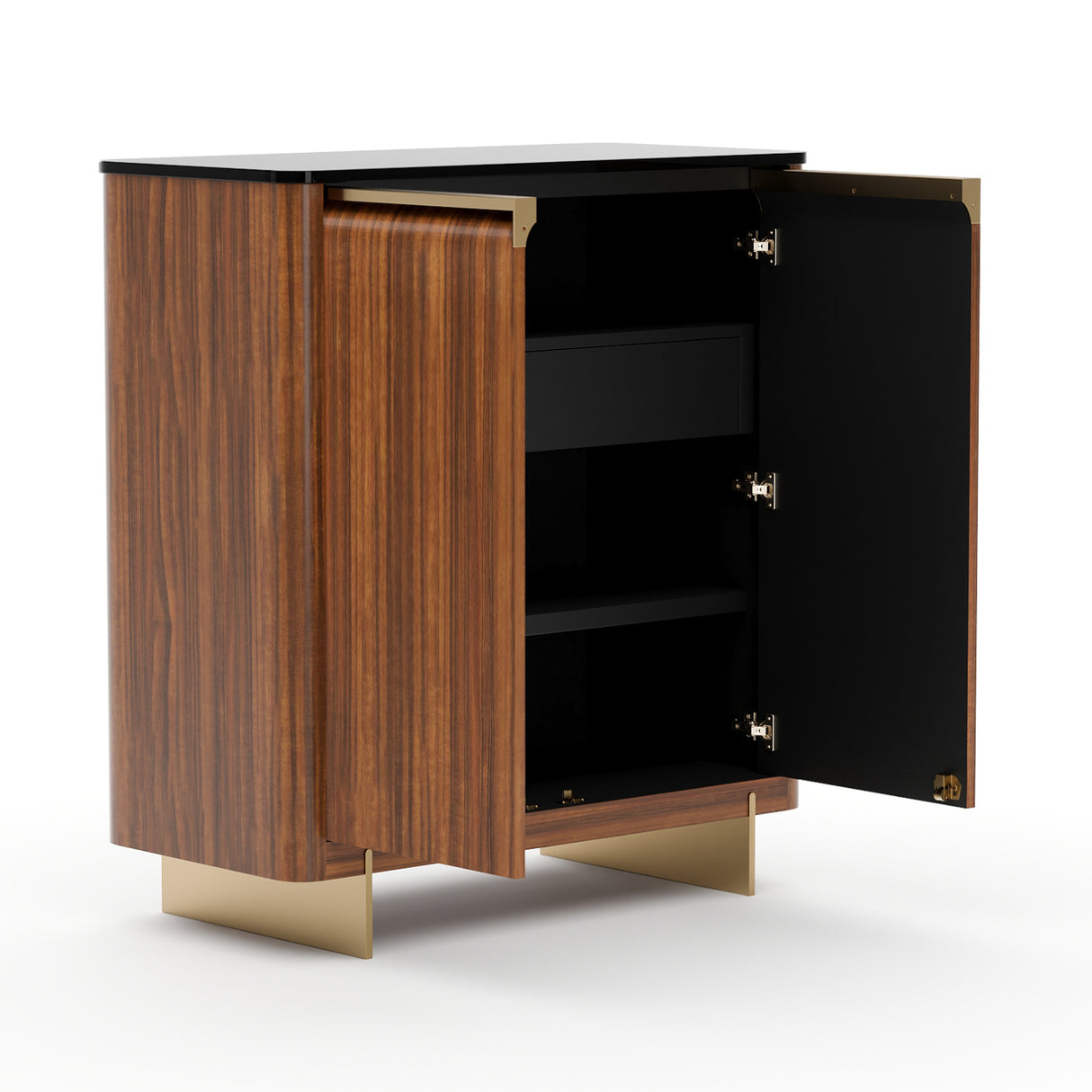 Smoked Walnut 2-Door Cabinet | Oroa.com